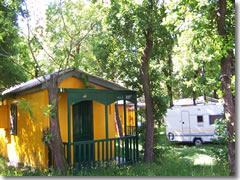 The campground inside Solfatara volcano