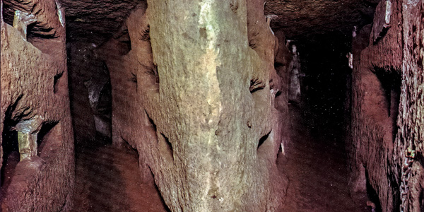 The Catacombs of St. Calixtus in Rome, Italy