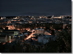 View over Rome from the Gianicolo at night.