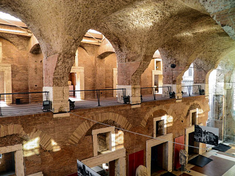 Inside the shopping mall at Trajan's Markets.