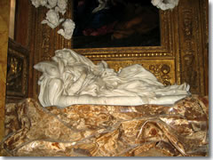 Bernini's Beata Ludovica Albertoni in Trastevere's San Francesco a Ripa church (1671–74).