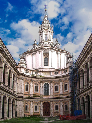 The courtyard church of Sant'Ivo