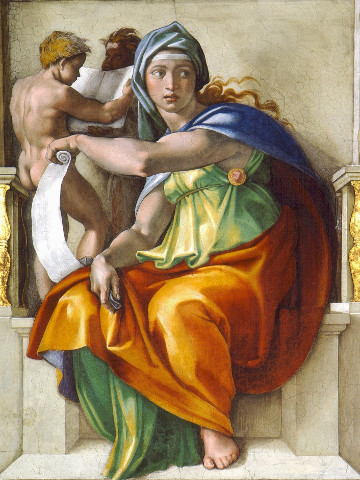 The Delphic Sybil on Michaelangelo's Sistine Chapel ceiling