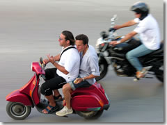 Ride a Vespa scooter in Italy