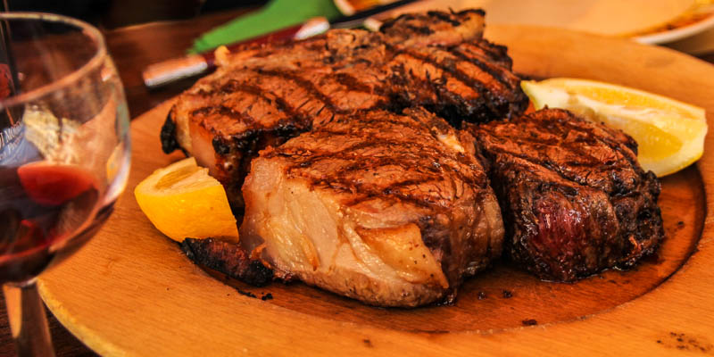 A bistecca fiorentina (Florentine steak) in Florence, Italy. (Photo by Agata & Andrew Mleczko)