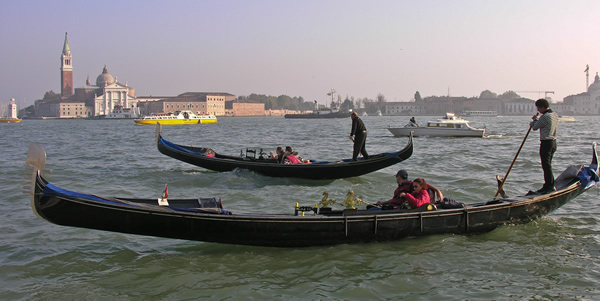 A gondola ride in Venice